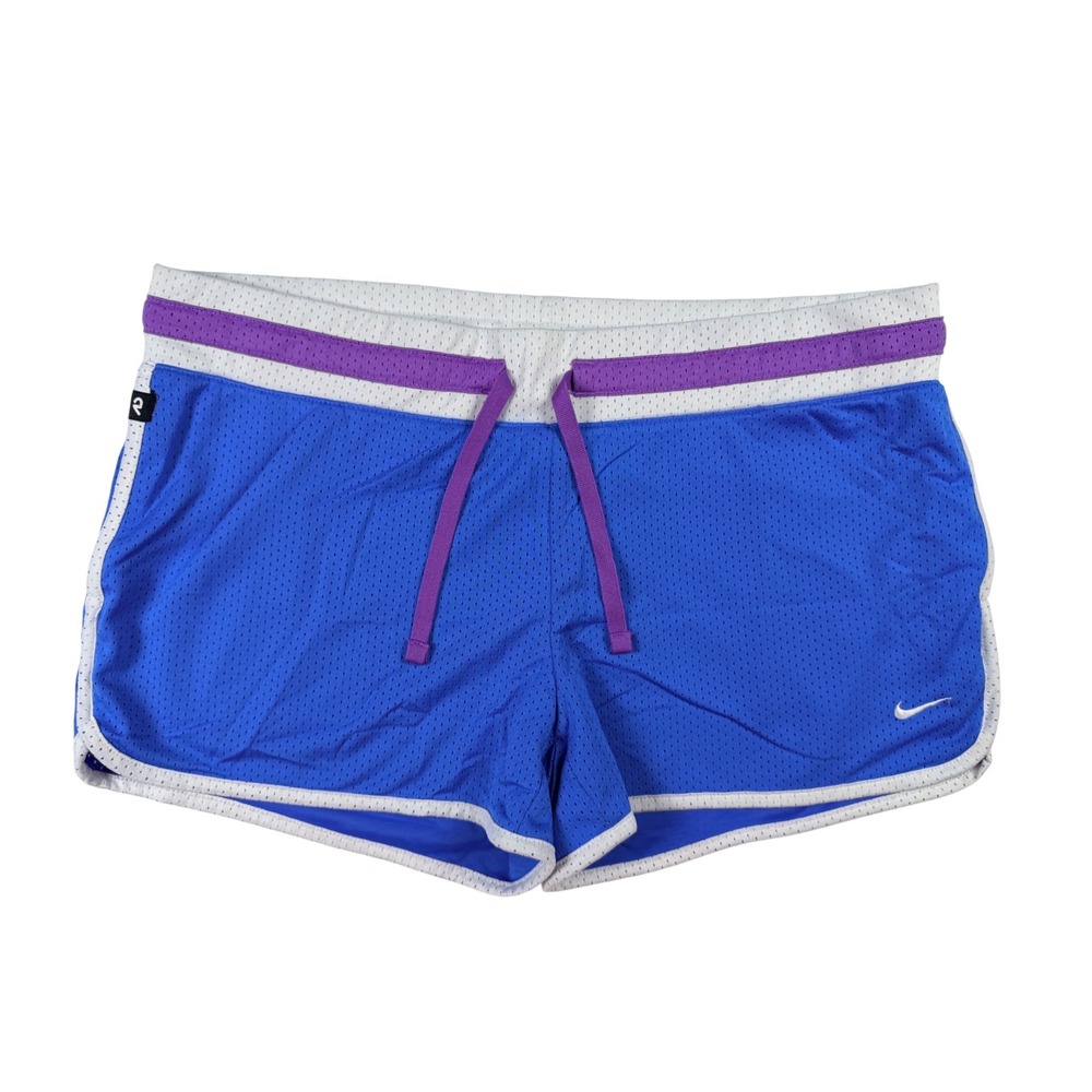 Nike Mesh Running Shorts Womens Large Blue New Athletic Dept Gym 472596-406